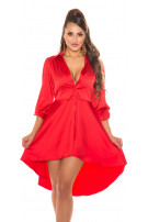 Sexy high-low jurk rood